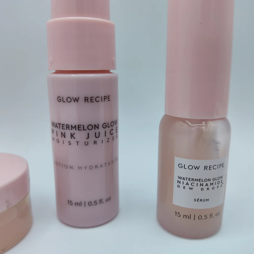 Glow Recipe Watermelon Glow Mini Set Dew Drops  Pink Juice  Sleeping Mask - Picture 2 of 4